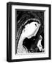 Woman and Bird-Rabi Khan-Framed Art Print