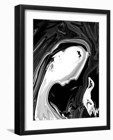 Woman and Bird-Rabi Khan-Framed Art Print