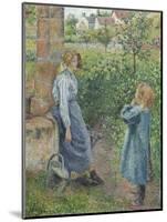 Woman and Child at the Well, 1882-Camille Pissarro-Mounted Giclee Print
