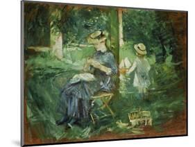 Woman and Child in a Garden, 1884-Berthe Morisot-Mounted Giclee Print