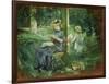 Woman and Child in a Garden, 1884-Berthe Morisot-Framed Giclee Print