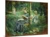Woman and Child in a Garden, 1884-Berthe Morisot-Mounted Giclee Print