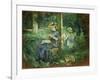 Woman and Child in a Garden, 1884-Berthe Morisot-Framed Giclee Print