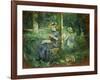 Woman and Child in a Garden, 1884-Berthe Morisot-Framed Giclee Print