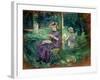 Woman and Child in a Garden, C.1883-84-Berthe Morisot-Framed Giclee Print