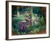 Woman and Child in a Garden, C.1883-84-Berthe Morisot-Framed Giclee Print