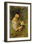 Woman and child in a landscape-Ferdinand Heilbuth-Framed Giclee Print