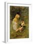 Woman and child in a landscape-Ferdinand Heilbuth-Framed Giclee Print