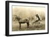 Woman and Child in Buggy-null-Framed Premium Giclee Print
