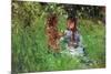 Woman and Child in Garden in Bougival-Berthe Morisot-Mounted Premium Giclee Print