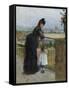 Woman and child on a balcony, 1872-Berthe Morisot-Framed Stretched Canvas