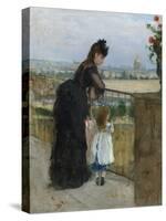 Woman and child on a balcony, 1872-Berthe Morisot-Stretched Canvas