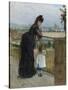 Woman and child on a balcony, 1872-Berthe Morisot-Stretched Canvas