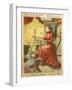 Woman and Child Reading by the Light of an Oil Lamp-null-Framed Giclee Print