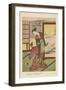 Woman and Child with Kitten (Colour Woodblock Print)-Suzuki Harunobu-Framed Giclee Print
