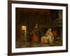 Woman and Child with Serving Maid, 1663-1665-Pieter de Hooch-Framed Giclee Print