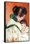 Woman and Child-Mary Cassatt-Framed Stretched Canvas