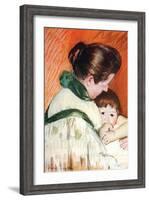 Woman and Child-Mary Cassatt-Framed Art Print