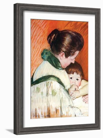 Woman and Child-Mary Cassatt-Framed Art Print