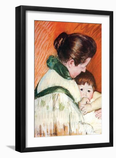 Woman and Child-Mary Cassatt-Framed Art Print