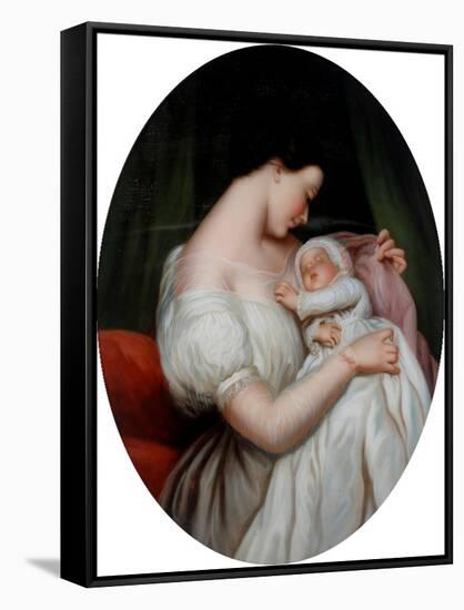 Woman and Child-null-Framed Stretched Canvas