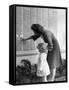 Woman and Daughter at Honor Roll Wall-Philip Gendreau-Framed Stretched Canvas