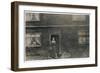 Woman and Dog Outside a Farnhouse-null-Framed Photographic Print