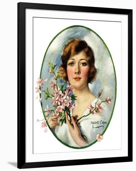 "Woman and Dogwood,"May 1, 1926-William Haskell Coffin-Framed Giclee Print