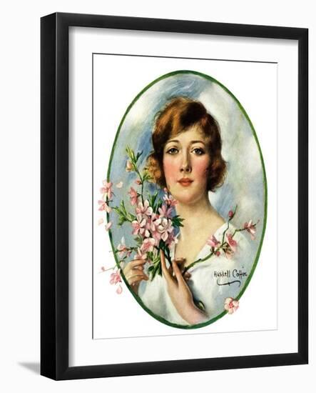 "Woman and Dogwood,"May 1, 1926-William Haskell Coffin-Framed Giclee Print