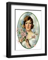 "Woman and Dogwood,"May 1, 1926-William Haskell Coffin-Framed Premium Giclee Print