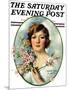 "Woman and Dogwood," Saturday Evening Post Cover, May 1, 1926-William Haskell Coffin-Mounted Giclee Print