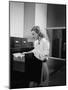 Woman and File Cabinet-Philip Gendreau-Mounted Photographic Print