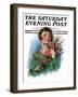 "Woman and Flowering Twigs," Saturday Evening Post Cover, May 21, 1927-William Haskell Coffin-Framed Giclee Print