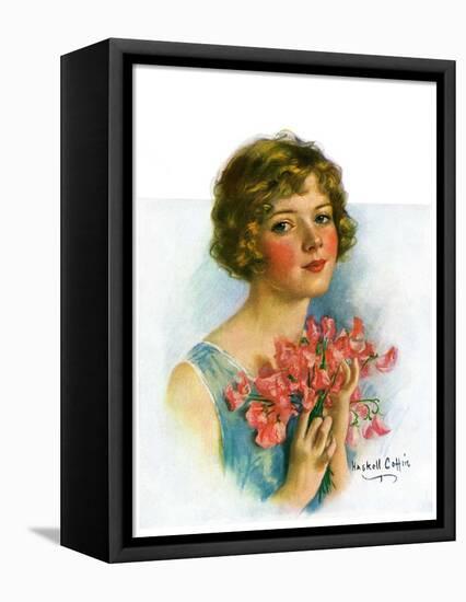 "Woman and Flowers,"June 12, 1926-William Haskell Coffin-Framed Stretched Canvas