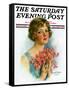 "Woman and Flowers," Saturday Evening Post Cover, June 12, 1926-William Haskell Coffin-Framed Stretched Canvas