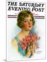 "Woman and Flowers," Saturday Evening Post Cover, June 12, 1926-William Haskell Coffin-Mounted Giclee Print