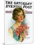 "Woman and Flowers," Saturday Evening Post Cover, June 12, 1926-William Haskell Coffin-Mounted Giclee Print