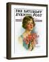 "Woman and Flowers," Saturday Evening Post Cover, June 12, 1926-William Haskell Coffin-Framed Premium Giclee Print