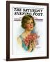 "Woman and Flowers," Saturday Evening Post Cover, June 12, 1926-William Haskell Coffin-Framed Giclee Print