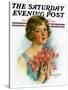 "Woman and Flowers," Saturday Evening Post Cover, June 12, 1926-William Haskell Coffin-Stretched Canvas