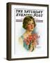 "Woman and Flowers," Saturday Evening Post Cover, June 12, 1926-William Haskell Coffin-Framed Giclee Print