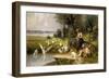 Woman and Geese; Madchen und Gansen-Adolf Ernst Meissner-Framed Giclee Print