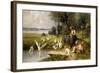 Woman and Geese; Madchen und Gansen-Adolf Ernst Meissner-Framed Giclee Print