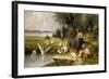 Woman and Geese; Madchen und Gansen-Adolf Ernst Meissner-Framed Giclee Print