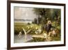 Woman and Geese-Ernst Meissner-Framed Giclee Print