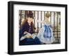 Woman and Girl at St. Lazare Train Station, 1873-Edouard Manet-Framed Giclee Print