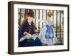 Woman and Girl at St. Lazare Train Station, 1873-Edouard Manet-Framed Giclee Print