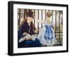 Woman and Girl at St. Lazare Train Station, 1873-Edouard Manet-Framed Giclee Print