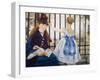 Woman and Girl at St. Lazare Train Station, 1873-Edouard Manet-Framed Giclee Print