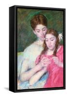 Woman and Girl-Mary Cassatt-Framed Stretched Canvas